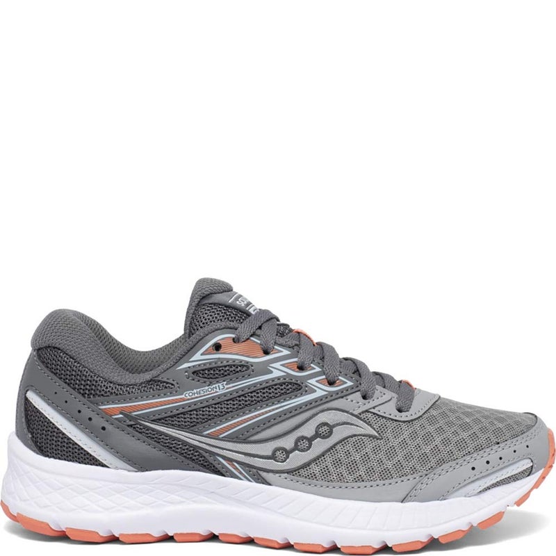 Saucony Women's Cohesion 13 Running Shoe, Alloy/Coral/Sky, 7.5 - Image 1